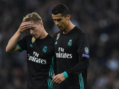 Toni Kroos and Cristiano Ronaldo in Wembley, where Madrid lost 3-1 against Tottenham.