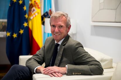 Alfonso Rueda, en su despacho en San Caetano, sede del Gobierno gallego el 18 de julio.