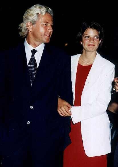 Athina Onassis, con su padre, en una imagen de 1999.