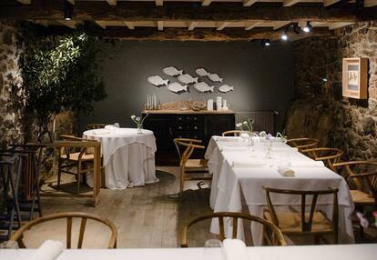 Comedor de Casa Marcial, en Arriondas (Asturias).