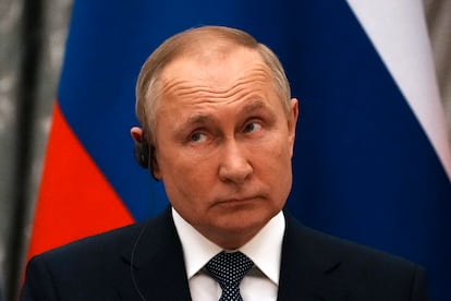 El presidente ruso Vladímir Putin, durante una rueda de prensa.