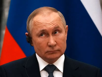 El presidente ruso Vladímir Putin, durante una rueda de prensa.