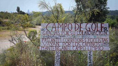 Terrenos del Ayuntamiento de Pozuelo de Alarcón en el que han preparado por su cuenta un grupo de aficionados al Golf un campo para sus prácticas y disfrute.