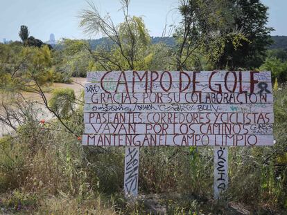Terrenos del Ayuntamiento de Pozuelo de Alarcón en el que han preparado por su cuenta un grupo de aficionados al Golf un campo para sus prácticas y disfrute.