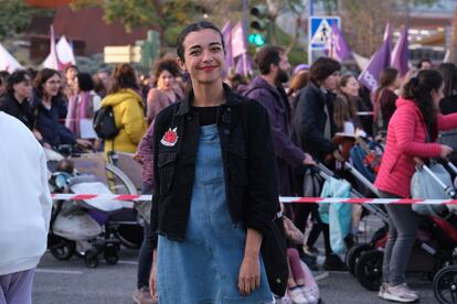 Sara Quintero, en la manifestación del 8-M en Sevilla. 