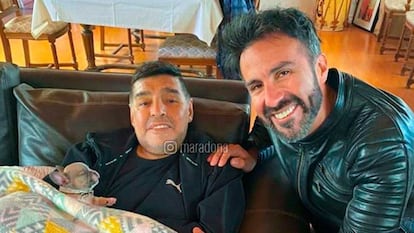 Diego Maradona y Leopoldo Luque.