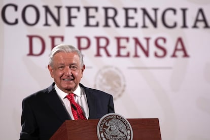 Andrés Manuel López Obrador durante la conferencia de prensa de este martes.