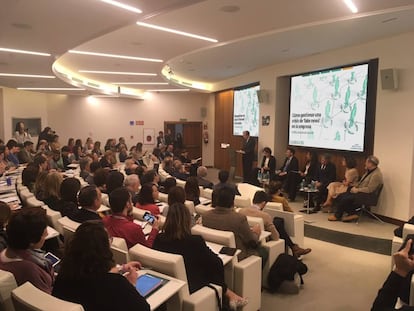 Imagen del evento "Cómo gestionar una crisis de 'fake news' en la empresa", organizado por Garrigues y Estudio de Comunicación.