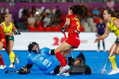 Mundial de hockey hierba 2022: Laura Barrios no puede superar a la portera Bartram