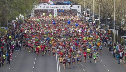 Salida de la 41 edición del maratón de Madrid, celebrada el año pasado.