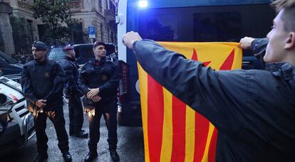 Manifestantes na Catalunha no &uacute;ltimo dia 19.