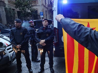 Manifestantes na Catalunha no &uacute;ltimo dia 19.