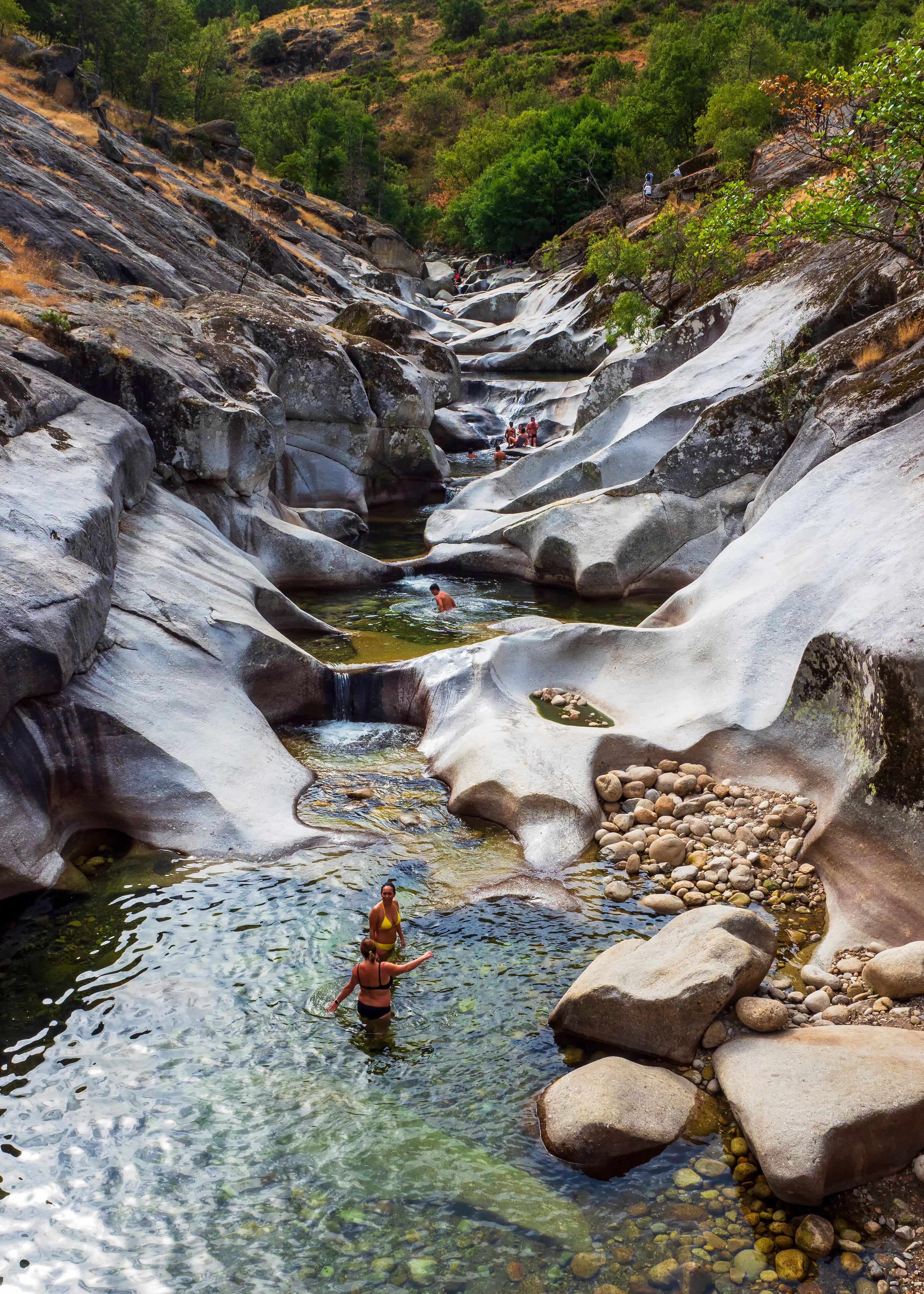 Las piscinas naturales Los Pilones, en el valle del Jerte.