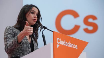 La líder de Ciudadanos en Cataluña, Inés Arrimadas.