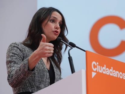 La líder de Ciudadanos en Cataluña, Inés Arrimadas.