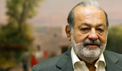 Carlos Slim, durante la entrevista.