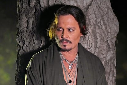 Johnny Depp en una de sus últimas apariciones, el pasado noviembre durante el desfile de Rihanna's Savage X Fenty Show Vol. 4 emitido en Prime VIdeo.