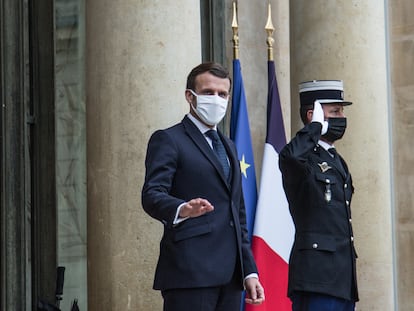 El presidente francés, Emmanuel Macron, el miércoles en el Palacio del Elíseo.