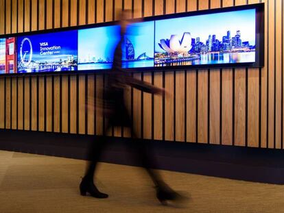 Interior del nuevo centro de innovaci&oacute;n de Visa en Londres