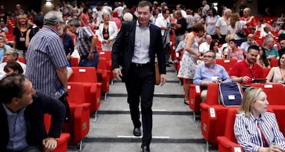 Gómez en una reunión del comité regional de los socialistas madrileños.