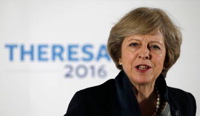Theresa May en un acte a Birmingham, l'11 de juliol.