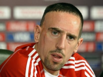 El francés Frank Ribéry, durante una rueda de prensa.