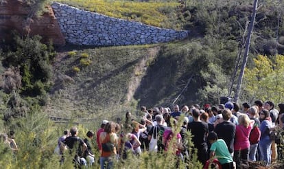 Destrozos producidos por el gaseoducto en Castellar del Vallès.