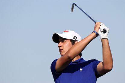 Manassero sale del tercer hoyo durante el Mundial Match Play.