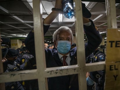 El periodista guatemalteco José Rubén Zamora, este martes tras su imputación.