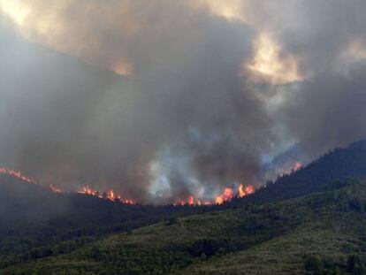 Incendio forestal en el sierra de Tivisa de hace quince d&iacute;a y que quem&oacute; 800 hect&aacute;reas.