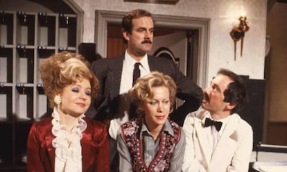 Los protagonistas de 'Fawlty Towers'.