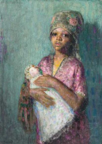 Cuadro 'The Little Mother', de Hovsep Pushman, valorado en unos 47.000 euros.