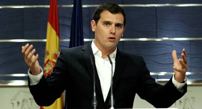 Albert Rivera, el lunes en el Congreso.