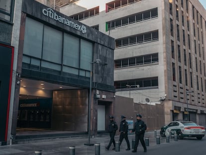 Una sucursal de Banamex en el centro histórico de Ciudad de México.