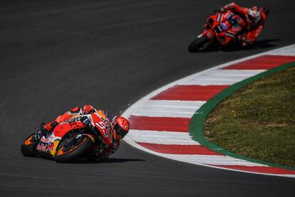 Marc Márquez, hoy sábado en el circuito de Portimao, durante el Gran Premio de Portugal 2021.