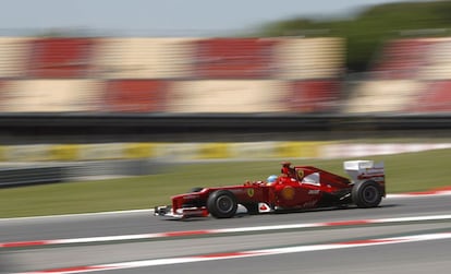 Fernando Alonso durante los entrenamientos.