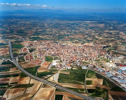 Vista aérea de archivo del pueblo madrileño de Navalcarnero.