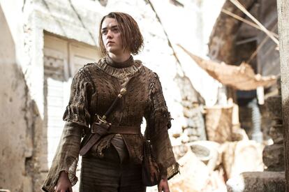 Maisie Williams, Arya Stark, en una imagen de la quinta temporada de la serie.