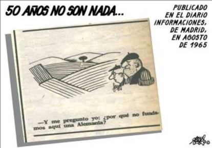 Una de las primeras viñetas de Forges, publicada en 'Informaciones'.