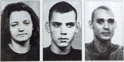 Imágenes de la policía alemana de los tres miembros hasta ahora identificados del grupo terrorista neonazi.