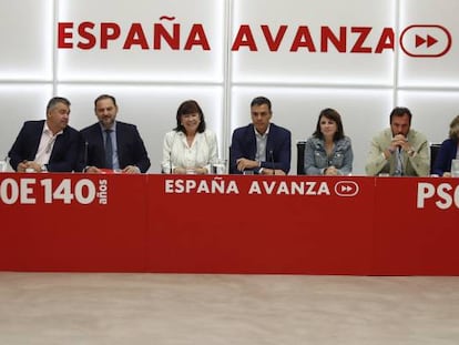 Reunión de la Comisión Ejecutiva Federal del PSOE, este lunes.