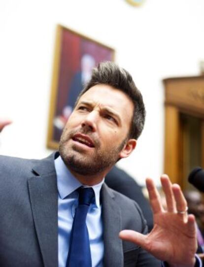 Ben Affleck, durante su comparecencia en el Senado de EE UU.