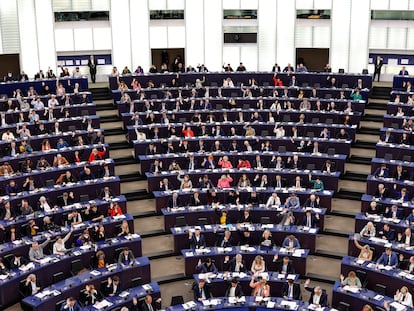 Pleno del Parlamento Europeo en Estrasburgo, el jueves.