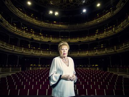La actriz Gemma Cuervo, este martes en el teatro María Guerrero, en Madrid.