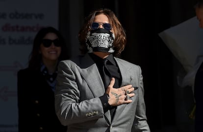 Johnny Depp a su llegada al tribunal de Londres el 28 de julio de este año.