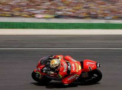 Jorge Lorenzo, durante la carrera de 250cc.