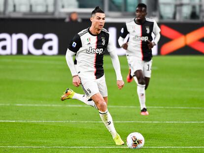 Cristiano Ronaldo, en el último partido de la Serie A antes del parón.