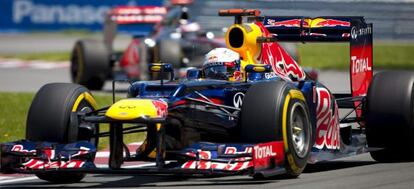 Sebastian Vettel en los entrenamientos del GP de Canadá. 