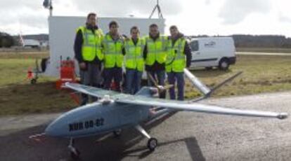 Uno de los drones que se prueban en el aeródromo de Rozas (Lugo).