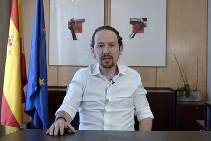 Pablo Iglesias comunica, el pasado día 15, que deja la vicepresidencia del Gobierno para concurrir a las elecciones en Madrid.